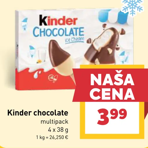 Kinder Chocolate multipack zmrzlinový dezert