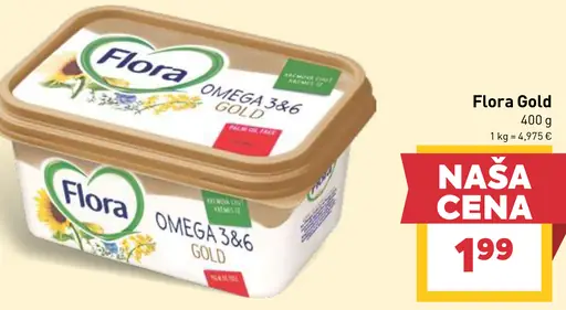 Flora Gold rastlinný tuk na natieranie