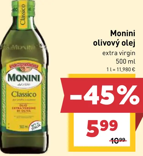 Monini Extra Virgin Olivový olej