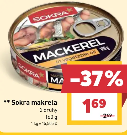 Sokra Makrela v rastlinnom oleji