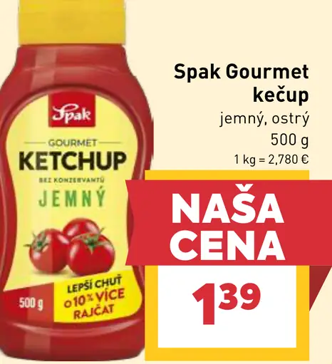 Spak Gourmet Kečup jemný