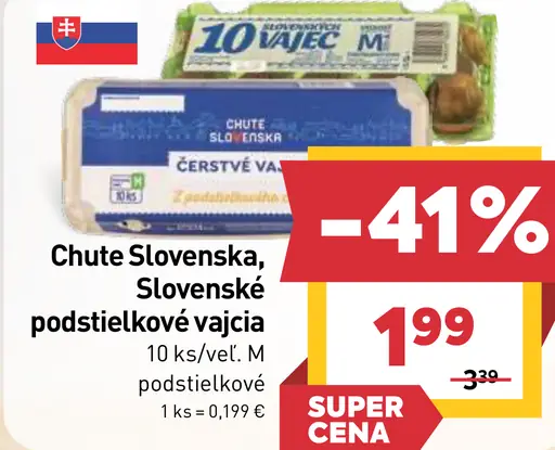 Chute Slovenska Slovenské podstielkové vajcia