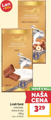 Lindt Gold čokoláda