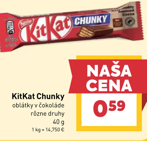 KitKat Chunky oblátky v čokoláde