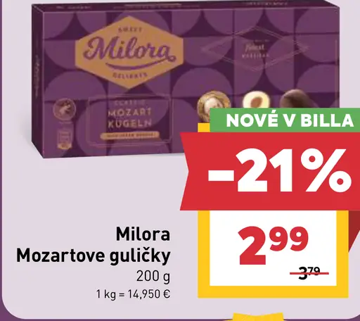 Milora Mozartove guľôčky marcipánové