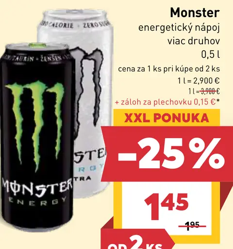 Monster energetický drink plechovka