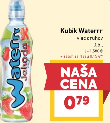 Kubík Waterr ochutená voda