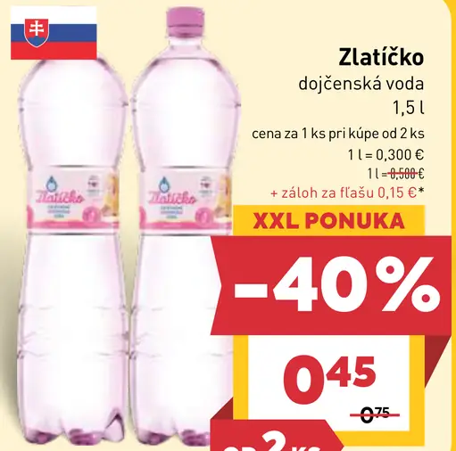 Zlatíčko dojčenská voda