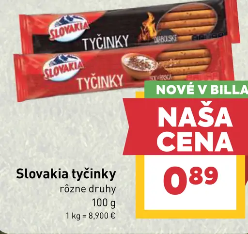 Slovakia tyčinky rôzne druhy
