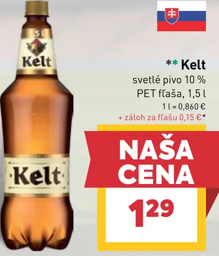 Kelt svetlé pivo PET