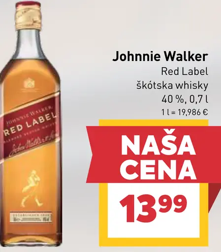 Johnnie Walker Red Label škótska whiskey