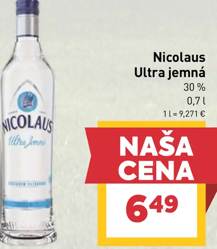 Nicolaus Ultra jemná vodka