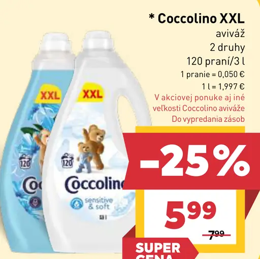 Coccolino XXL aviváž 2 druhy