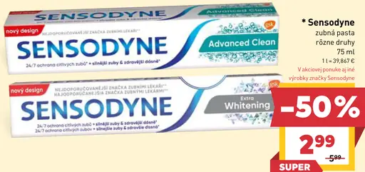 Sensodyne zubná pasta rôzne druhy