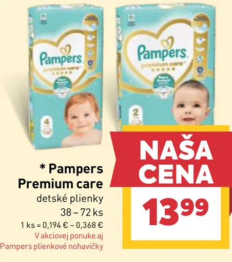 Pampers premium care detské plienky