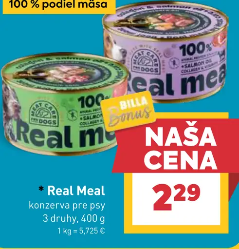 Real Meal konzerva pre psy rôzne druhy