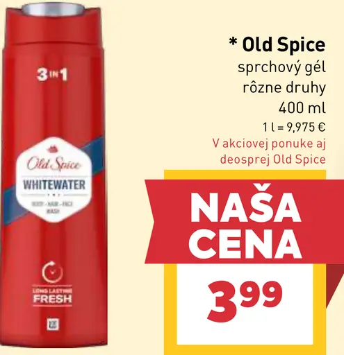Old Spice sprchový gél vybrané druhy