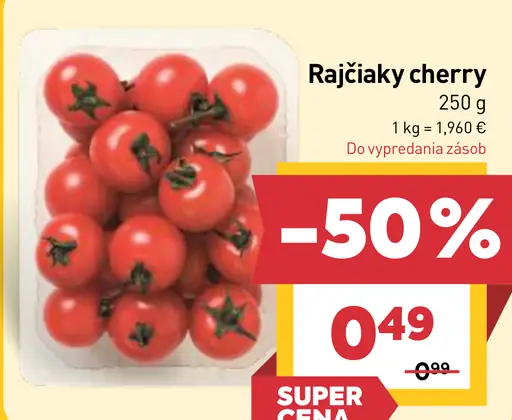 Billa rajčiaky cherry
