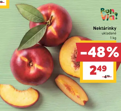Bon Via nektárinky ukladané