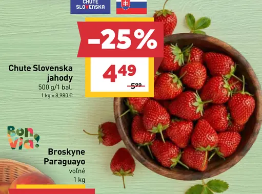 Chute Slovenska jahody balené