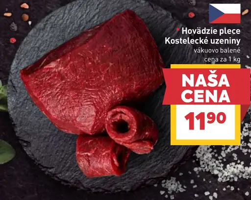 Hovädzie plece Kostelecké údeniny vákuovo balené