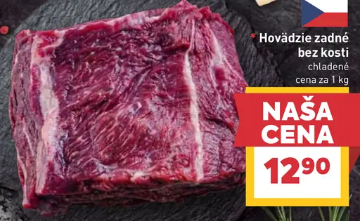 Hovädzie zadné bez kosti chladené