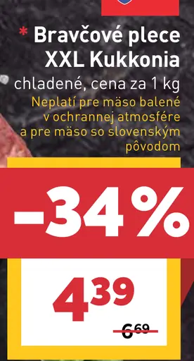 Bravčové plece XXL Kukkonia chladené