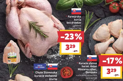 Farmárske kurča chladené balené