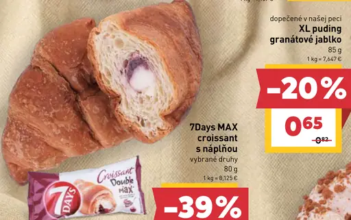 7Days MAX croissant s náplňou