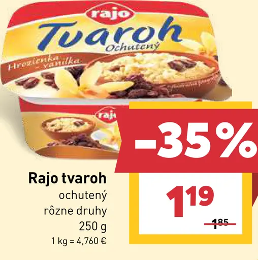 Rajo tvaroh ochutený
