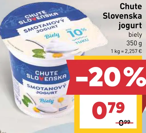 Chute Slovenska jogurt biely