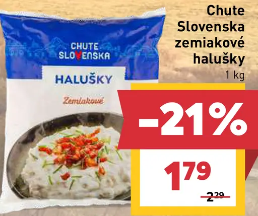 Chute Slovenska zemiakové halušky