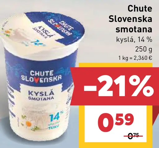 Chute Slovenska smotana kyslá 16%