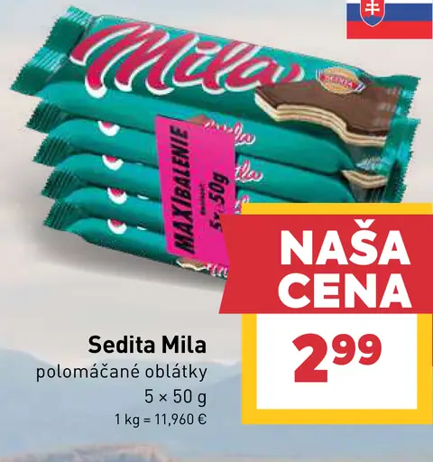 Sedita Mila polomáčané oblátky