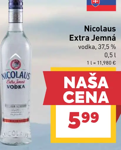 Nicolaus Extra jemná vodka 38%