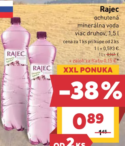 Rajec minerálna voda sýtená