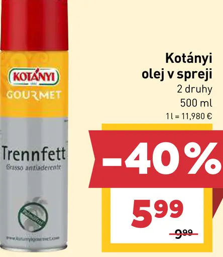 Kotányi olej v spreji Trenntfett