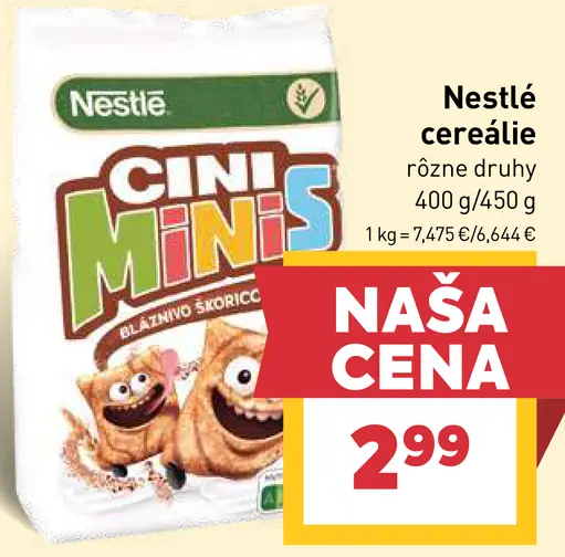 Cini Minis cereálie
