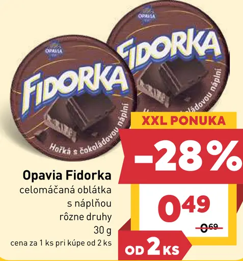 Opavia Fidorka čokoládová tyčinka rôzne druhy