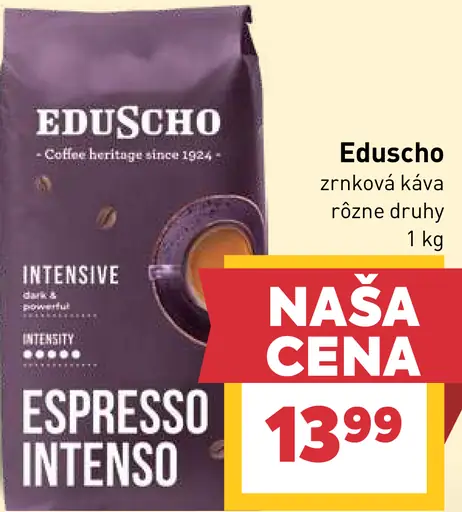 Eduscho Espresso Intenso pražená zrnková káva
