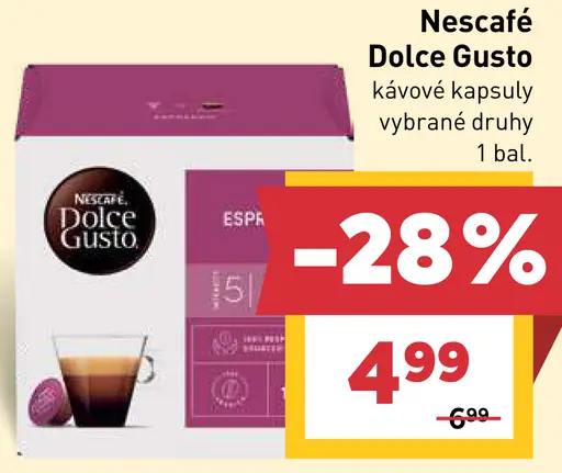 Nescafé Dolce Gusto kávové kapsuly