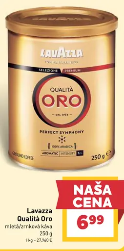 Lavazza Qualita Oro Pražená zrnková káva