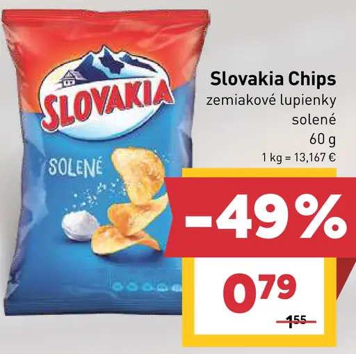 Slovakia Chips zemiakové lupienky solené