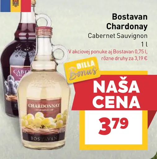 Bostavan Chardonnay víno