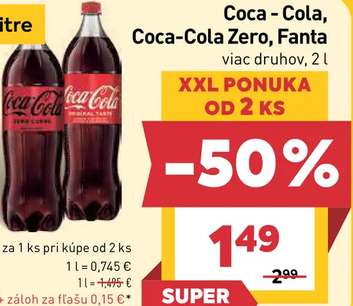 Coca-Cola, Coca-Cola Zero alebo Fanta limonáda