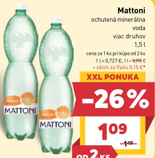 Mattoni ochutená minerálna voda