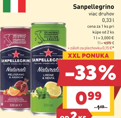 Sanpellegrino nealkoholický nápoj