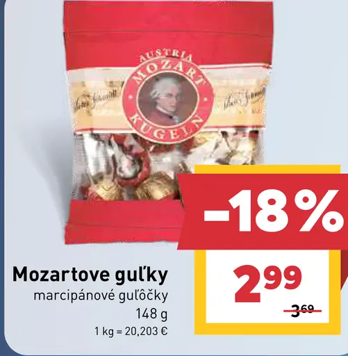 Mozartove guľky marcipánové guľôčky