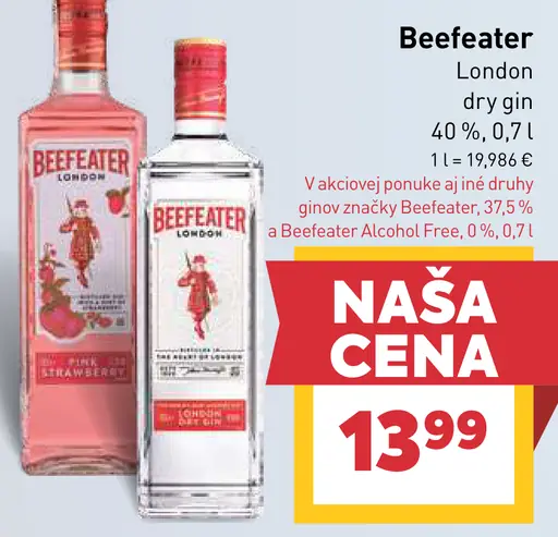 Beefeater London Dry gin s tonikom