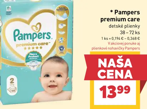 Pampers premium care detské plienky